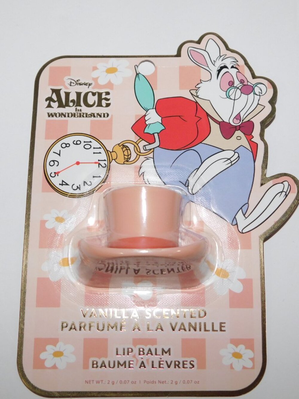 Set 3 Disney Alice in Wonderland Vanilla Scented Lip Balm Teapot Mushroom Hat - Picture 3 of 5